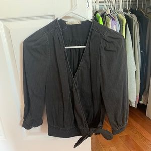 Madewell tie front top